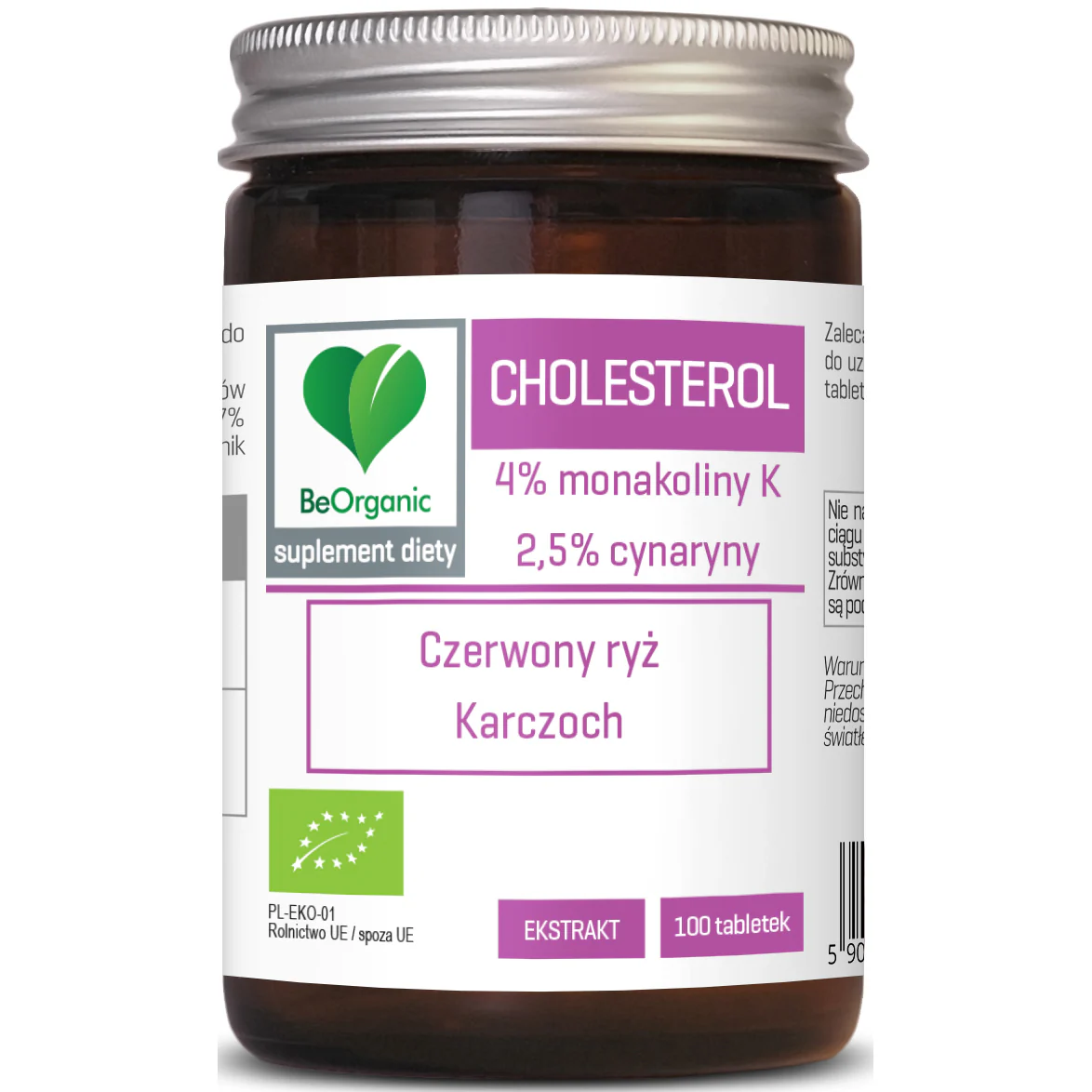 BeOrganic Cholesterol Complex 400mg, 100 tablets