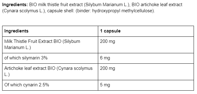 BeOrganic Milk Thistle and Artichoke Extract, 50 capsules - Image 2