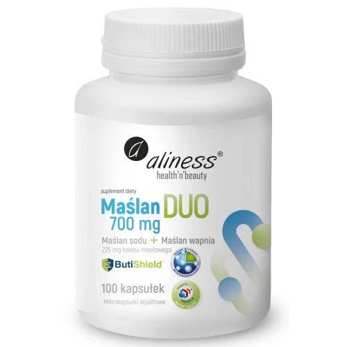 Calcium and Sodium Butyrate DUO 700mg, Butyric Acid, 100 vegan capsules