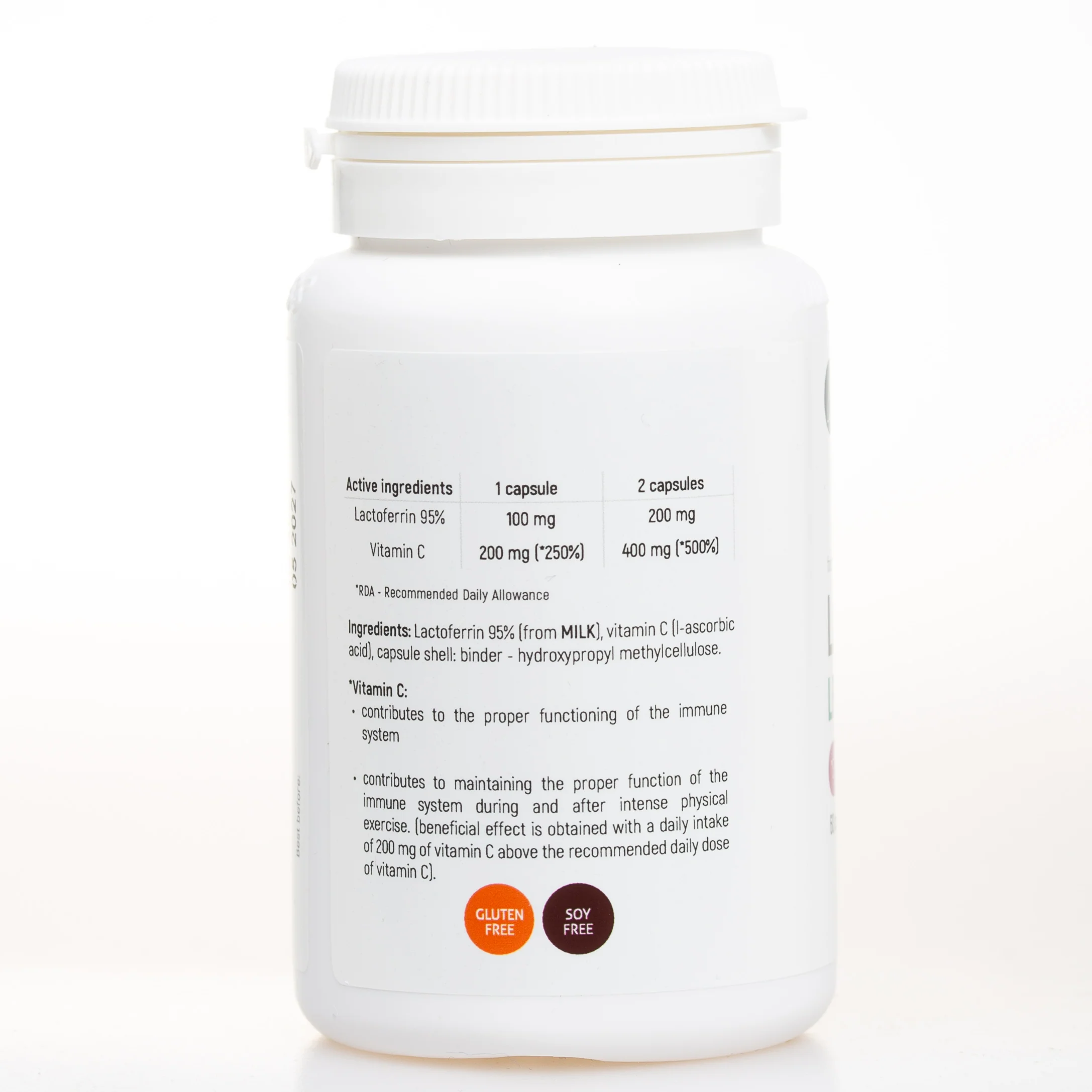 Lactoferrin, 60 capsules, LFS 90% 100mg, 2 months supply - Image 3