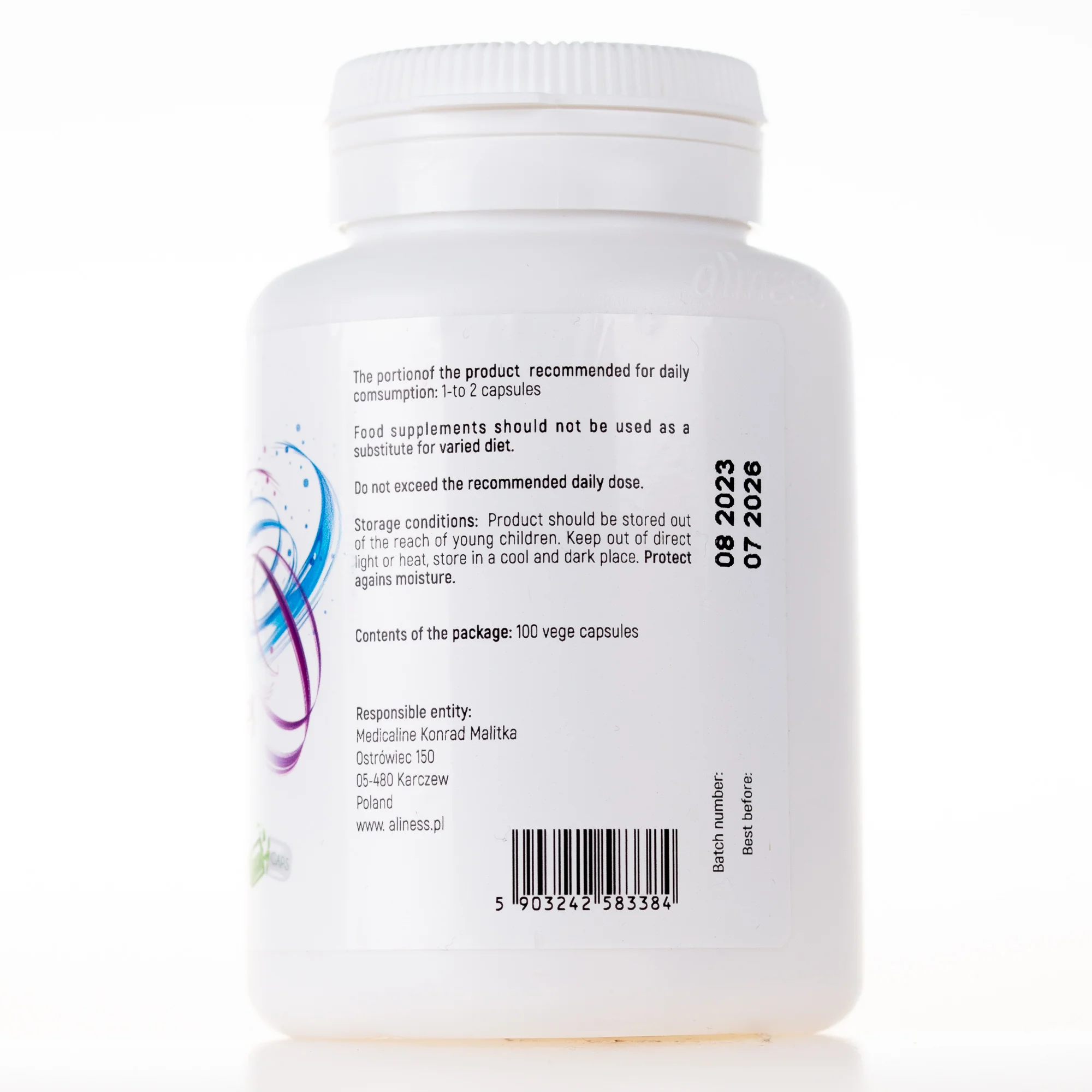 Magnesium Taurate with Vitamin B6 (P-5-P), 100 vegan capsules - Image 2