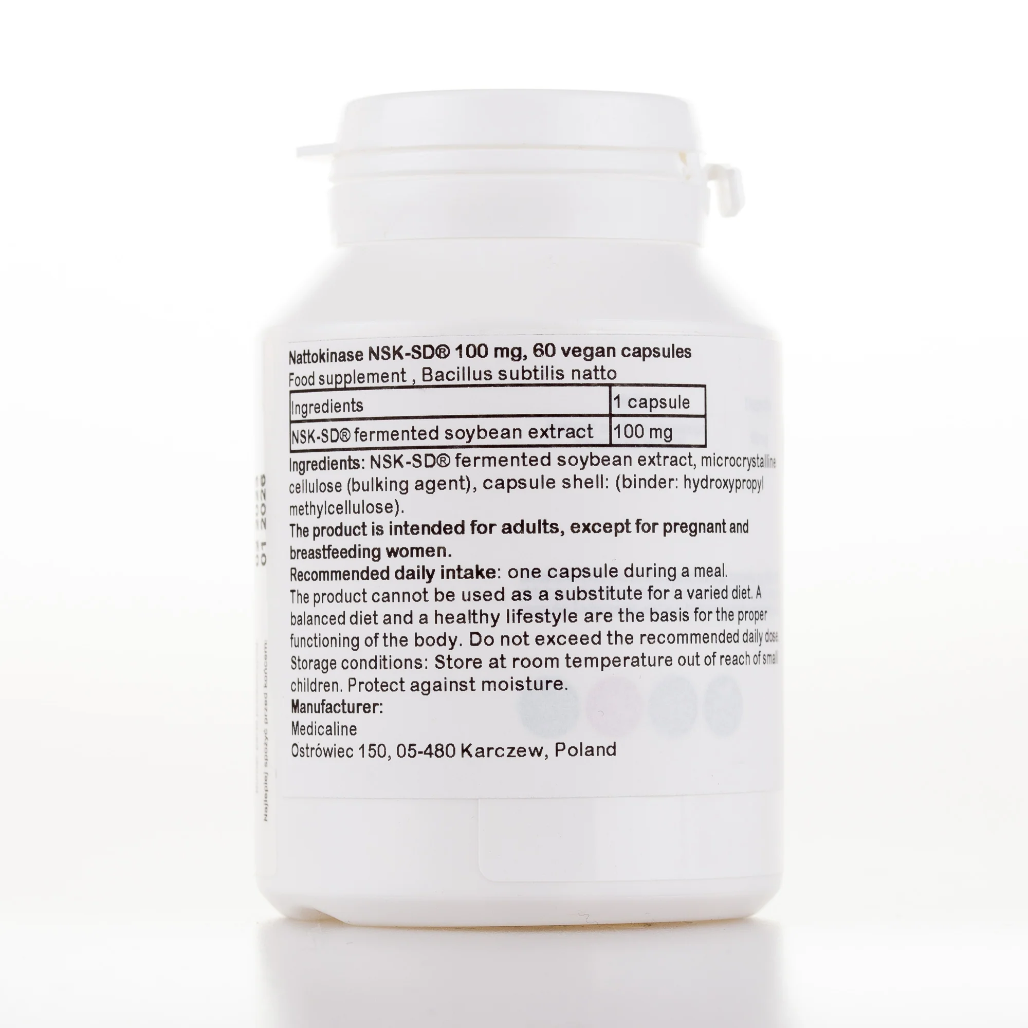 Nattokinase NSK-SD® 100 mg, 60 vegan capsules - Image 2