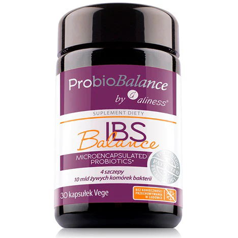 ProbioBalance IBS probiotics & prebiotics, vegan capsules.