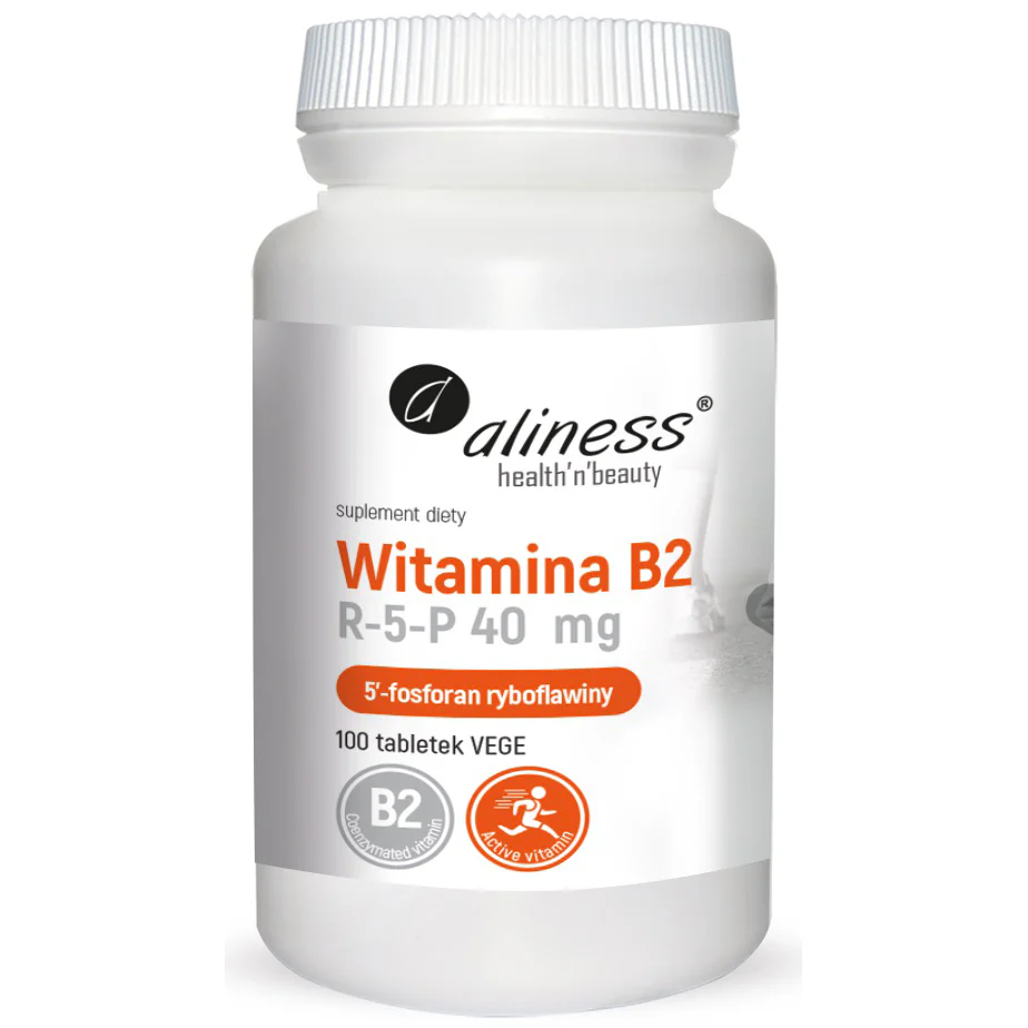 Vitamin B2 R-5-P (Riboflavin) 40 mg, 100 vegan tablets