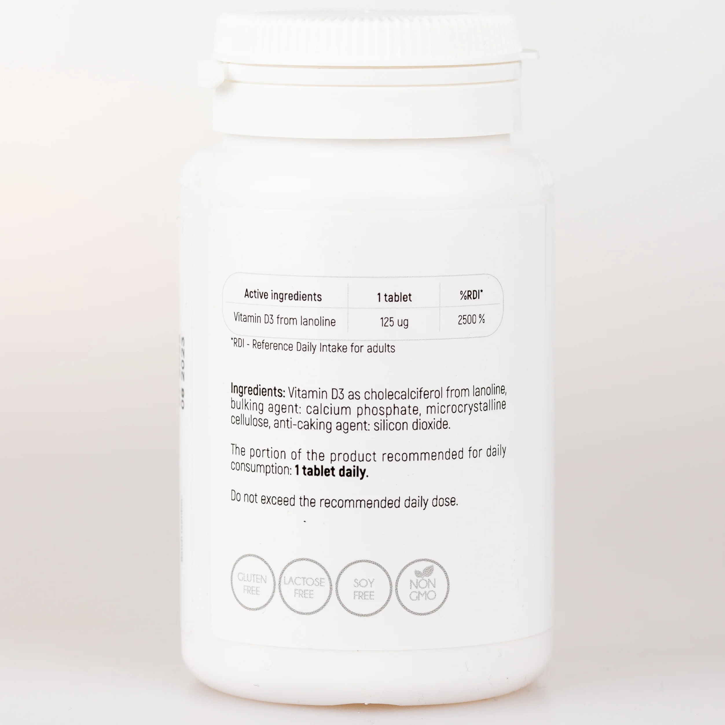 Max Strength Vitamin D3 5000IU, 100 tablets - Image 2
